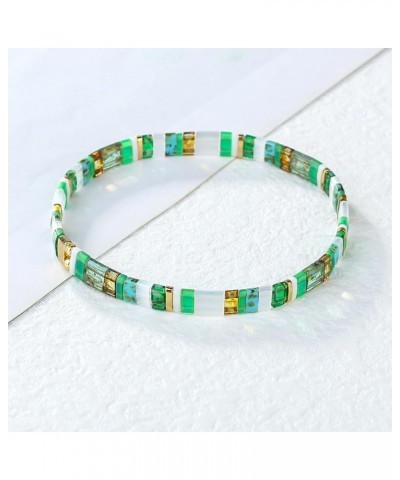 Tila Bead Bracelets Bohomian Stackable Stretch Bracelets Women Tennis Handmade Friendship Bracelets 06B $9.40 Bracelets