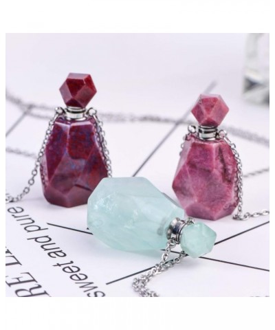 Natural Healing Stone Essential Oil Diffuser Perfume Bottle Pendant Necklace Jewelry Style6 $12.48 Necklaces