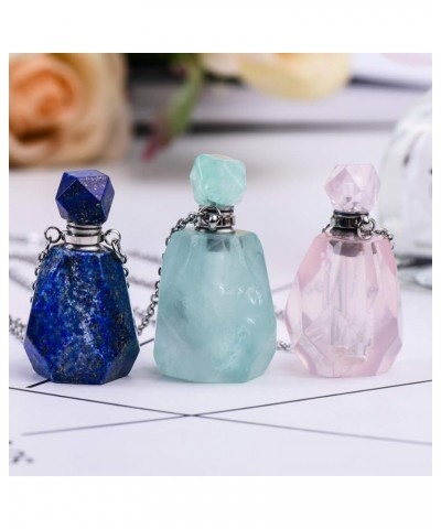 Natural Healing Stone Essential Oil Diffuser Perfume Bottle Pendant Necklace Jewelry Style6 $12.48 Necklaces