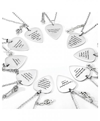 Quotes Guitar Pick Necklace Outfits Jewelry Accessories Inspired Fans Gift Merch "Life is contrary to the wishes,but i am wil...