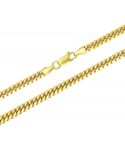 18K Gold Over Solid 925 Sterling Silver 2MM, 2.5MM, 3.5MM, 4MM Miami Cuban Chain Necklace- 16"-30 20 4MM $41.61 Others