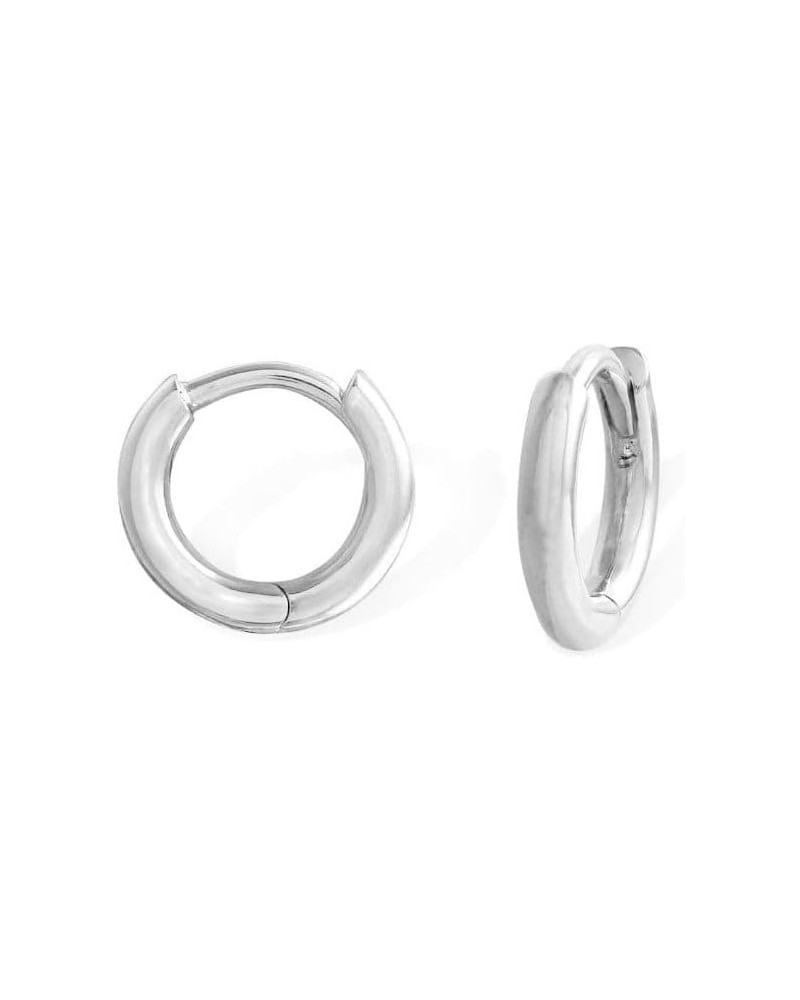 Jewelry Sterling Silver 3/8 Inch Mini Huggie Hoop Earrings $15.18 Earrings