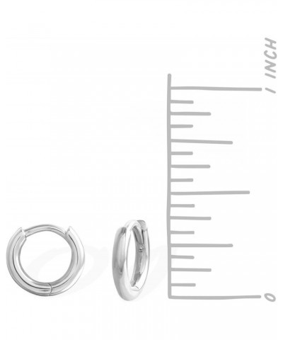 Jewelry Sterling Silver 3/8 Inch Mini Huggie Hoop Earrings $15.18 Earrings