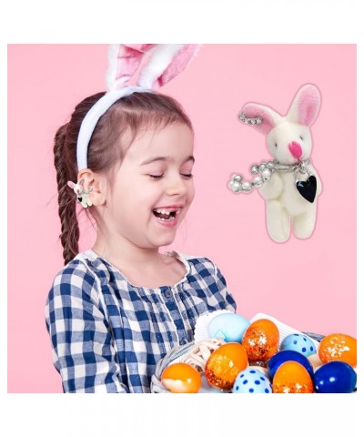 Plush Rabbit Earrings Cartoon Animal No Piercing Ear Cuff Kawaii Rabbit Earring for Women Girls rabbit $5.39 Earrings