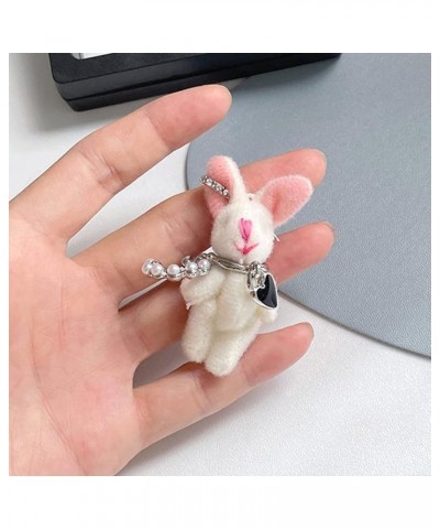 Plush Rabbit Earrings Cartoon Animal No Piercing Ear Cuff Kawaii Rabbit Earring for Women Girls rabbit $5.39 Earrings