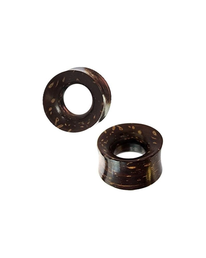 Coconut Wood Tunnel washers Dark Brown Wooden Tunnel Hand Carved Tribal Wooden Plug Expander 9/16"-14mm $10.64 Body Jewelry