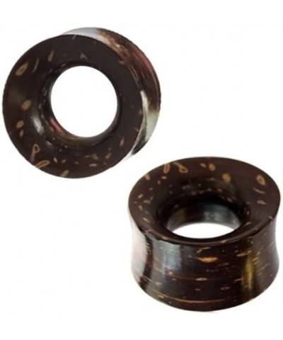 Coconut Wood Tunnel washers Dark Brown Wooden Tunnel Hand Carved Tribal Wooden Plug Expander 9/16"-14mm $10.64 Body Jewelry