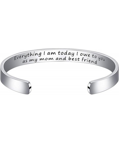 Hand Stamped Bracelet Cuff Bangle for Women Wake Up Kick Ass Repeat Stainless Steel Feminist Jewelry Everything I am today, I...