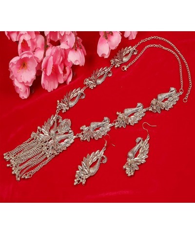 Indian Bollywood Tribal Boho Gypsy Oxidized Jewelry Beautiful Hand Cut Motifs Designer Jewelry Necklace Set In Oxidized Silve...