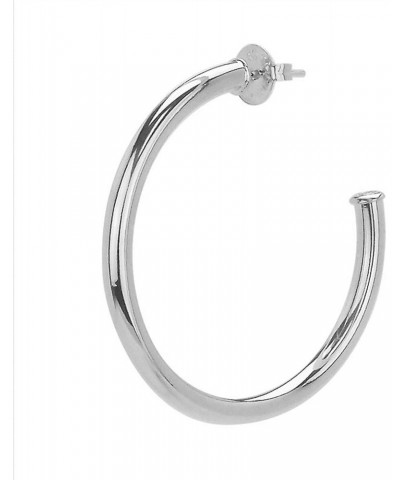 Small Everybody's Favorite 2 Inch Tubular Lightweight Hoop Earrings in Shiny Polished Silver Plated $34.68 Earrings