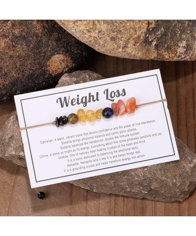 Natural Healing Stone Quartz Crystal Bead Bracelet with Meaningful Card for Women Men Spiritual Anxiety Reiki Chakra Bracelet...