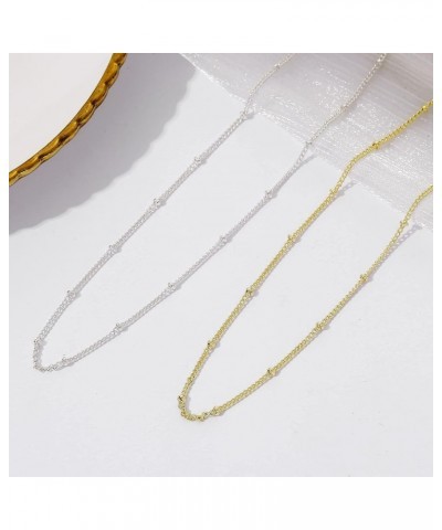 14K Gold Plated Choker Necklace for Women Dainty Coin Chain Chokers Simple Lighting Bolt Fishbone Necklaces Everyday Jewelry ...