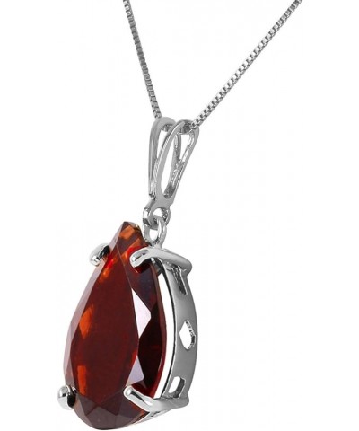 14k White Gold Pendant Necklace with Stunning 5 Carat (CTW) Natural Garnet Gemstone Pendant 14.0 Inches $130.50 Necklaces