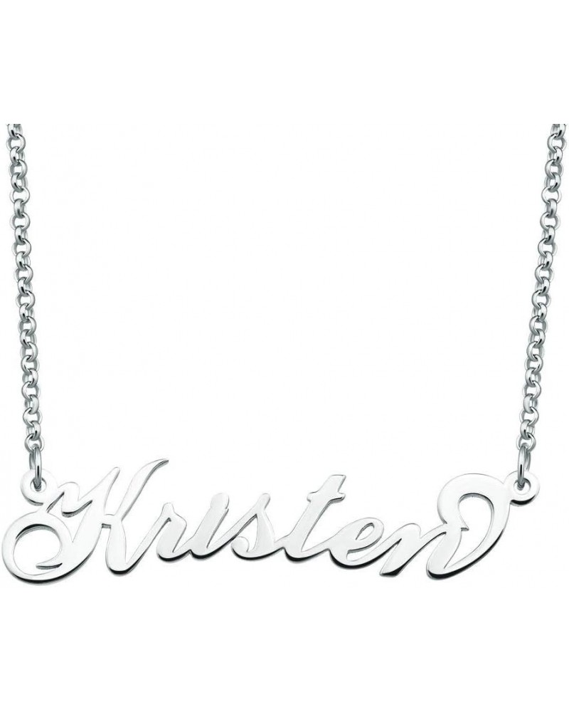 Personalized Name Necklace Sterling Silver Pendant Customized Custom Kristen (316 Stainless Steel) $10.99 Necklaces