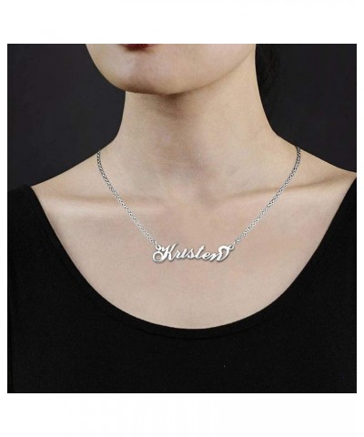 Personalized Name Necklace Sterling Silver Pendant Customized Custom Kristen (316 Stainless Steel) $10.99 Necklaces