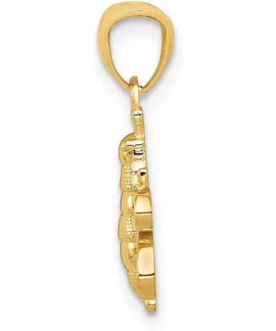 14k Yellow Gold Solid Polished Bee Charm Pendant $34.80 Pendants