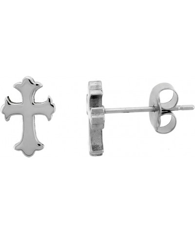 Small Stainless Steel Gothic Cross Stud Earrings 1-10 Pack 3/8 inch 1 Pair $11.66 Earrings