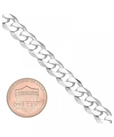 3mm-16mm Solid .925 Sterling Silver Italian Beveled Curb Chain Bracelet 10.0 Inches 8.5mm Bracelet $21.15 Bracelets