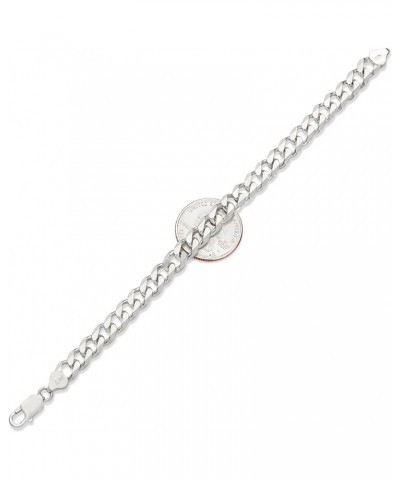 3mm-16mm Solid .925 Sterling Silver Italian Beveled Curb Chain Bracelet 10.0 Inches 8.5mm Bracelet $21.15 Bracelets