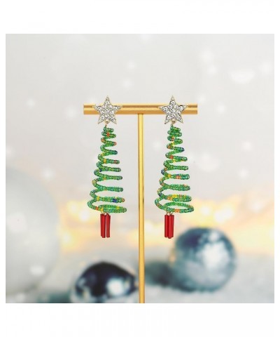 Christmas Earrings For Women Chrsitmas Tree Earrings Bow Knot Gingerbread Light Bulb Reindeer Jingle Bell Fashion Dangle Earr...