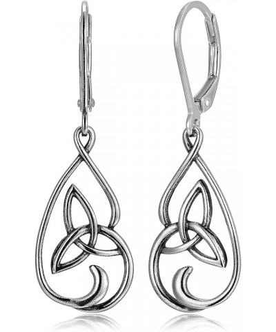 Celtic Knot Dangle Earrings for Women - 925 Sterling Silver Drop Earring Design, Lightweight and Hypoallergenic for Sensitive...