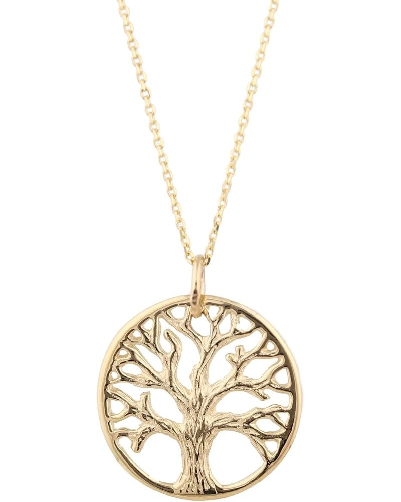 Solid 14k Gold Tree of Life Pendant Necklace Christmas Birthday Gifts for Women Family Gifts for Grandma Mom Teacher Teen Bes...