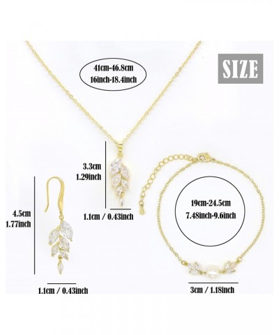 Wedding Jewelry Sets Bridal Necklace Cubic Zircon Earrings Bracelets Wedding Party Jewelry Set for Brides Bridesmaids $14.27 ...