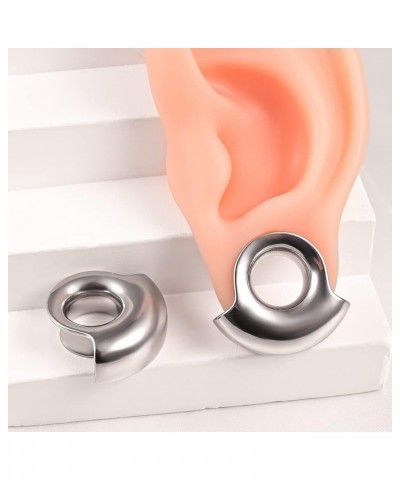 2PCS Cool Ear Plugs Tunnels Stretcher Hollow Gauges 316L Stainless Steel Expander Body Piercing Fashion Jewelry 16mm(5/8") Si...