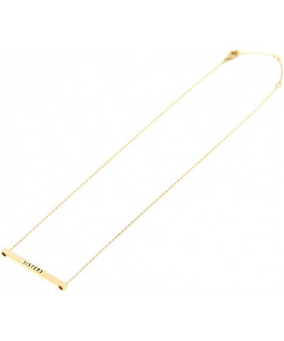 Women Gold Dipped Horizontal Inspirational Phrases Engraved Bar Pendant Necklace Sisters-Gold $9.68 Necklaces