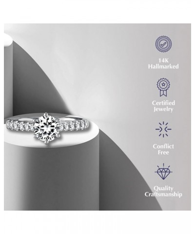 1.40cttw Lab Grown Diamond Solitaire Engagement Ring in 14k Gold (F-G Color, VS Clarity), Gifts for Her Birthday, Anniversary...