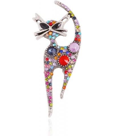 Animal Brooch Pins Set Women Vintage Crystal Enamel Pin Rhinestone Peacock Bee Fish Bird ladybird Cat Retro Insect Shape Pins...