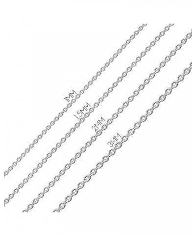 Basic Simple 3MM Thin 019 Gauge Nickel-Free Gold Plated .925 Sterling Silver Box Chain Necklace For Women Teen 16 18 20 24 In...