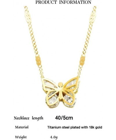 18K Gold Plated CZ Diamond Necklace for Women Teen Girls,Dainty Gold Cubic Zirconia Necklace Cute Fashion Pendant Choker Neck...