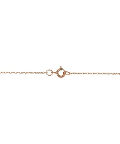 10k REAL Yellow or White or Rose/Pink Gold .50MM Shiny Classic Solid Rope Chain Necklace for Pendants and Charms with Spring-...