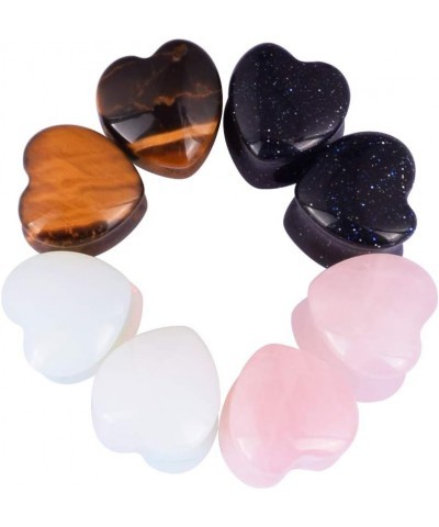 4Style or 2Style Heart Shaped Stone Double Flared Ear Tunnels Plugs Stretcher Expander Kit Gauge 2g-1 4pairs-2G(6MM) $8.85 Bo...