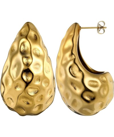 New Gold Teardrop Earrings Dupes for Women Chunky Dupes Earrings Gold Waterdrop Earrings Shiny Fashion Jewelry Gifts Gold-1 $...