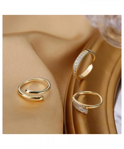 14k Gold Fillled Toe Rings for Women Hug CZ Triple Moonstone Snake Knot Simple Band Toe Rings Adjustable Toe Rings double $8....