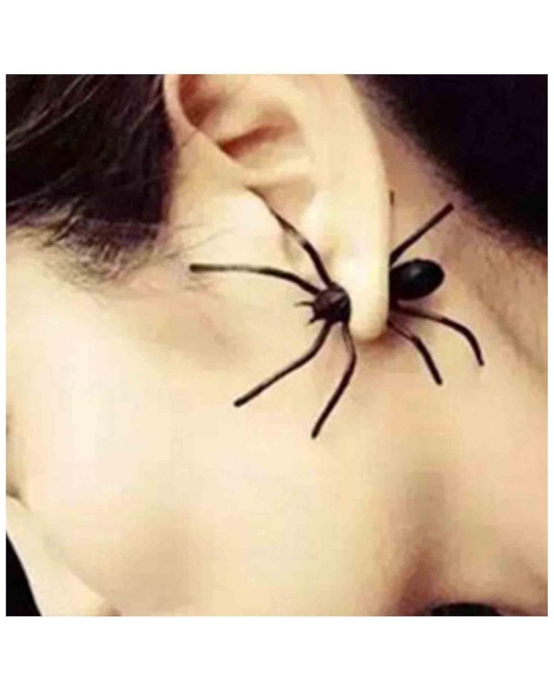 Gothic Spider Earrings Black Spider Studs Earrings Exaggerated Studs Earrings Punk Creepy Earrings Halloween Costume Earrings...