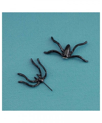 Gothic Spider Earrings Black Spider Studs Earrings Exaggerated Studs Earrings Punk Creepy Earrings Halloween Costume Earrings...