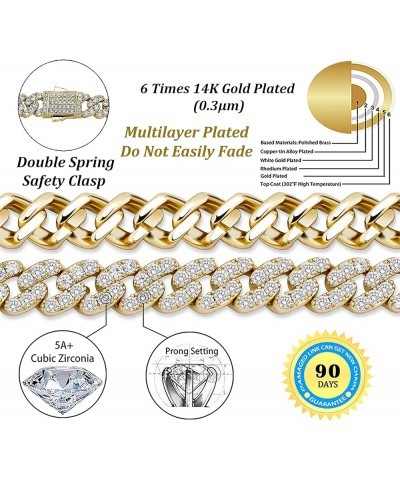 Ankle Bracelets for Women Gold Jewelry Cuban Anklet for Women Cuban Link Anklet 8mm 14K Gold Plated Fashion Foot Gift 7", 8",...