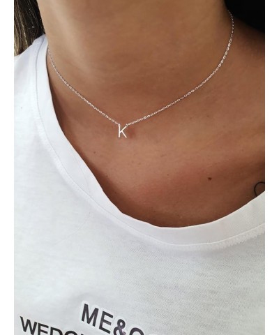 Gold Initial Necklaces for Women, Dainty 14k Gold Plated Letter Choker Necklace Cute Monogram Necklace Tiny Initial Pendant N...