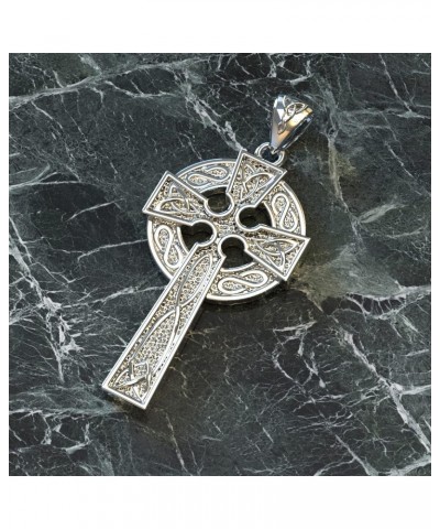 925 Sterling Silver 1.625in Irish Celtic Knot Cross Polished Finish Pendant $24.75 Necklaces