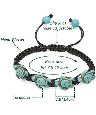 Turtle Beads Chain Bracelet for Women Men Girls Boys Handmade Natural Stone Elastic Stretch Bracelet Friendship Couple Bracel...