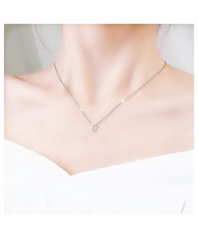 Layered Necklace Set for Womens Girls Tiny Silver Initial Necklace Gold Filled Handmade Dainty Personalized Letter Choker Nec...