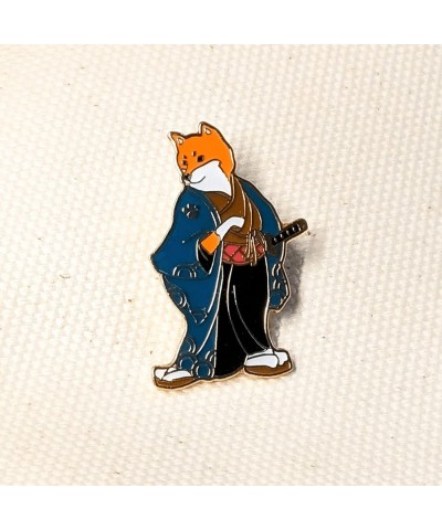 Black and Tan Shiba Dancer Holding Fan in Floral Kimono, Enamel Pin, Japanese Art, Geisha, Brooch Lapel Pin Badge for Backpac...