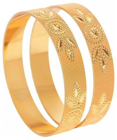 Traditional Indian Gold Plated Traditional Designer Bangles for Women (Pack of 4) Gold 2.8 $10.00 Others