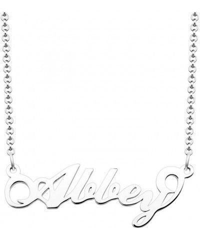 925 Sterling Silver Custom Pendant Personalized Name Necklace ABBEY $14.09 Necklaces