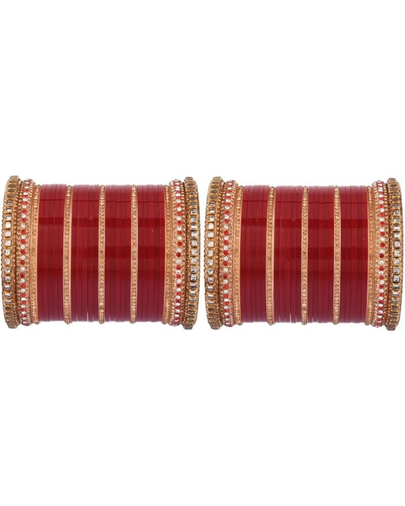 Indian Bridal Bangle Set Bollywood CZ Crystal Traditional Bridal Bangle Bracelet Jewelry Style 2 (Set of 58 Pcs) 2-6 $14.96 B...