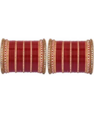 Indian Bridal Bangle Set Bollywood CZ Crystal Traditional Bridal Bangle Bracelet Jewelry Style 2 (Set of 58 Pcs) 2-6 $14.96 B...