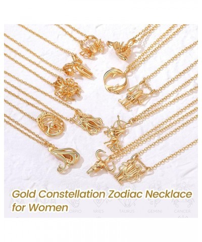 Zodiac Constellation Charm Necklace for Women, Gold Horoscope Astrology Pendant Necklaces Birthday Gifts 02. Taurus (Apr 21 -...